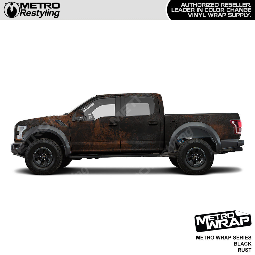 Metro Wrap Black Rust Vinyl Film
