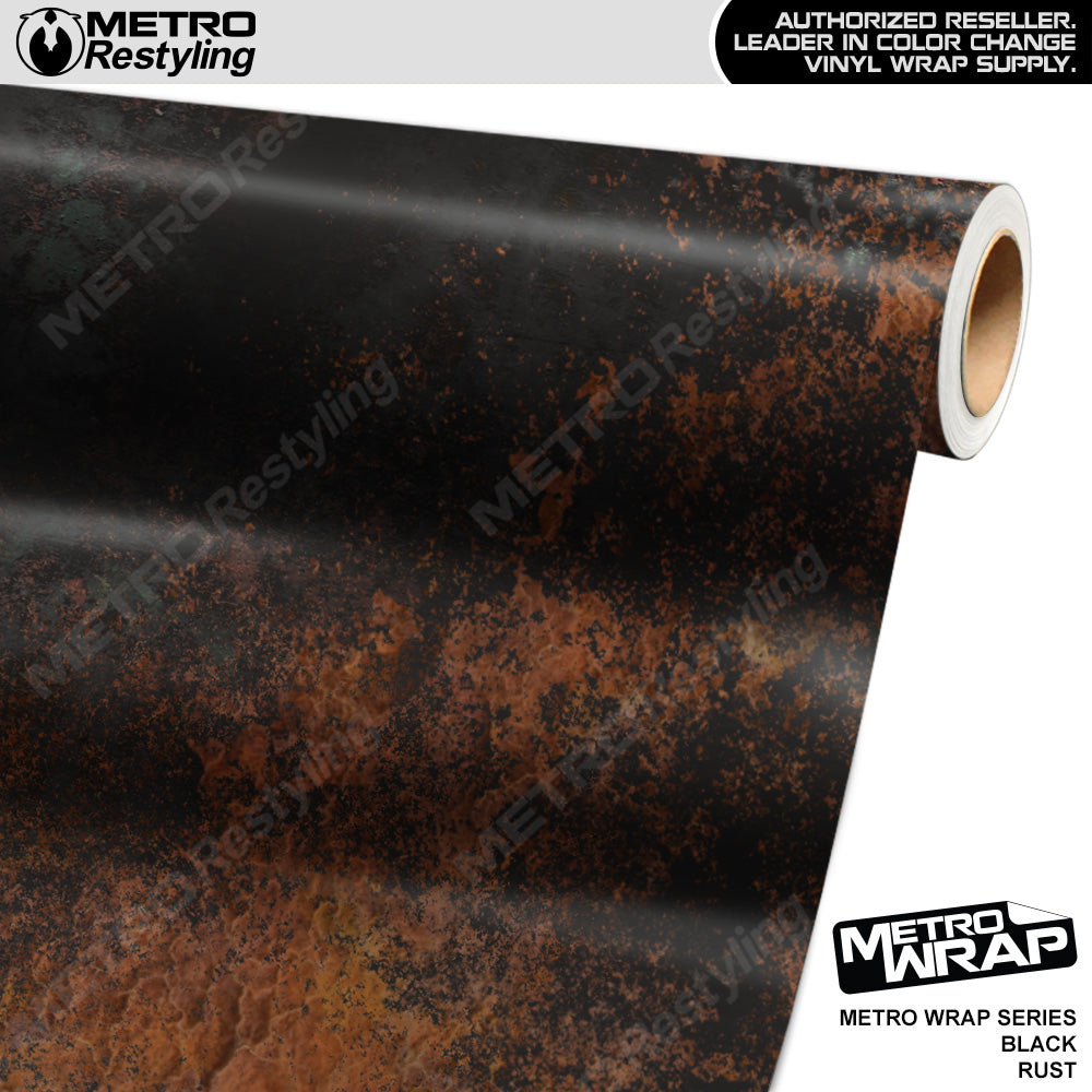 Metro Wrap Black Rust Vinyl Film