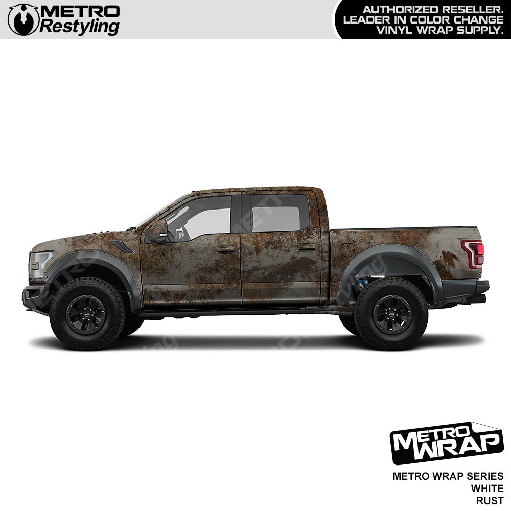 Metro Wrap White Rust Vinyl Film