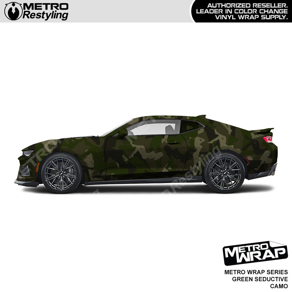 Metro Wrap Seductive Green Camouflage Vinyl Film