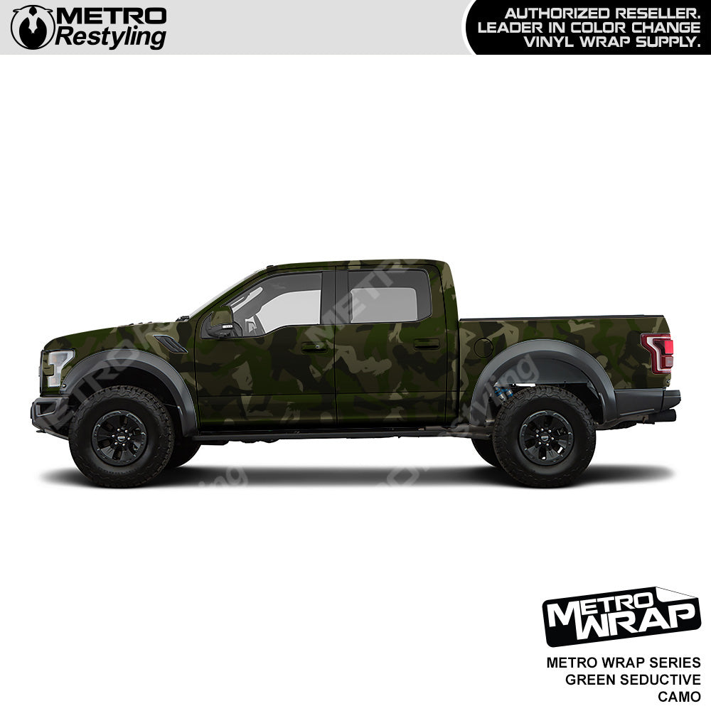 Metro Wrap Seductive Green Camouflage Vinyl Film
