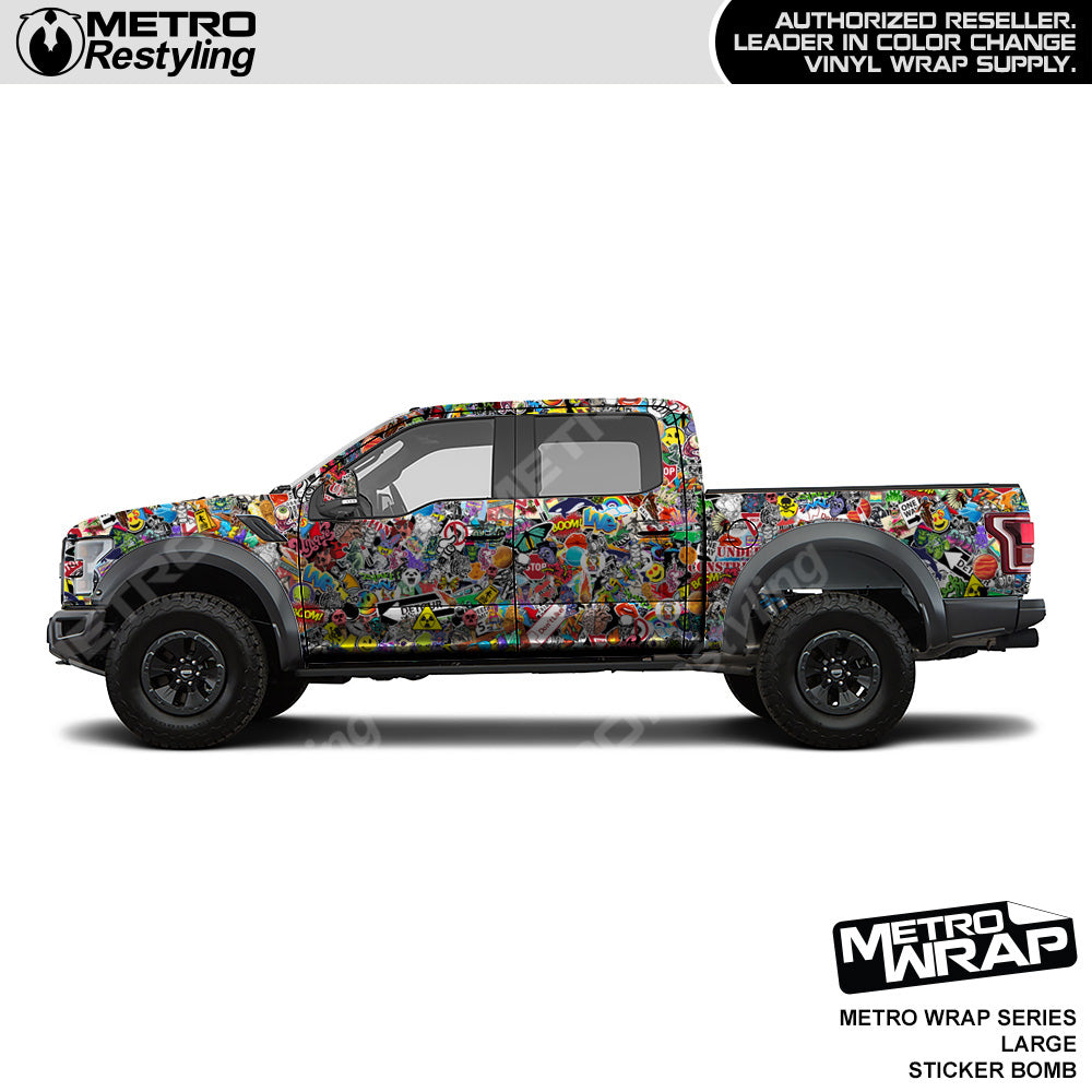 Metro Wrap Large Sticker Bomb Vinyl Film