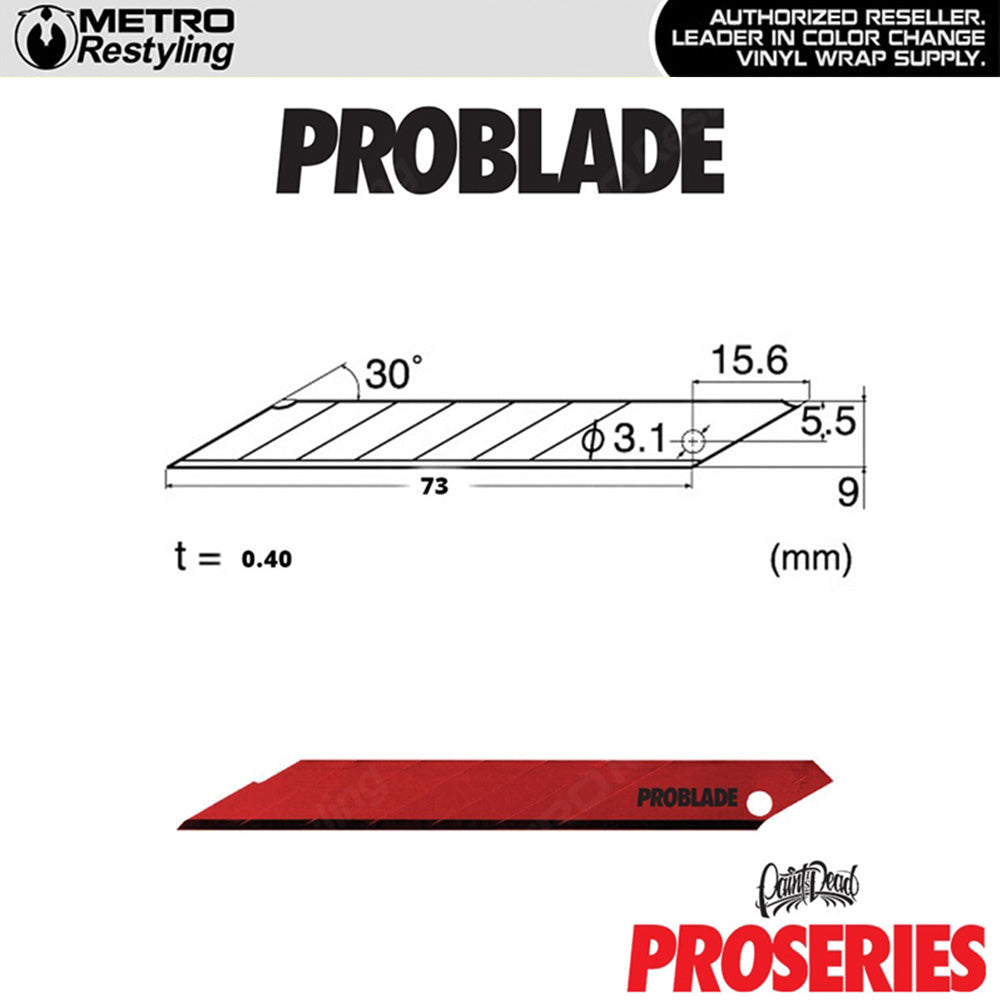 PID Pro Series ProBlade Car Wrapping 9mm Stainless Steel 30° Blade