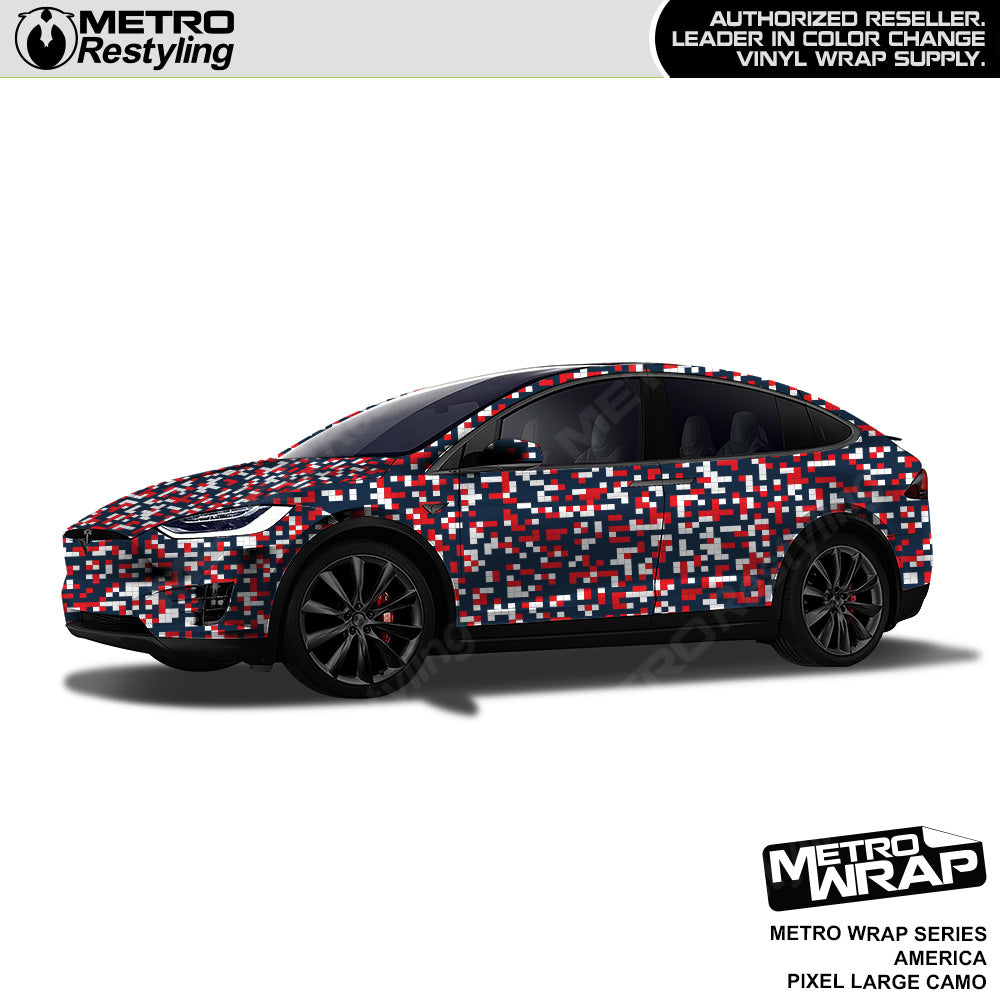 Metro Wrap Large Pixel America Camouflage Vinyl Film