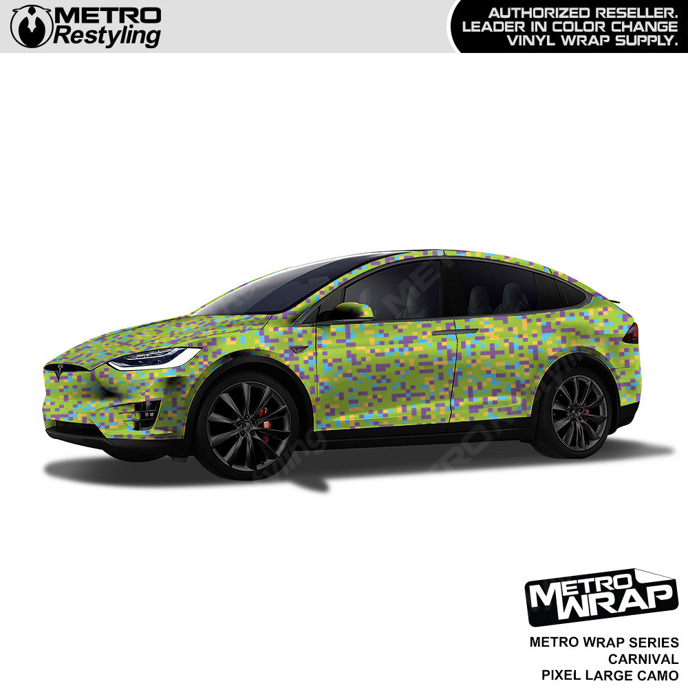 Metro Wrap Large Pixel Carnival Camouflage Vinyl Film