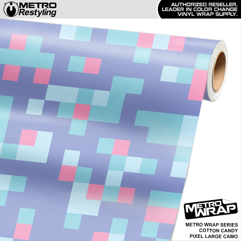 Metro Wrap Large Pixel Cotton Candy Camouflage Vinyl Film