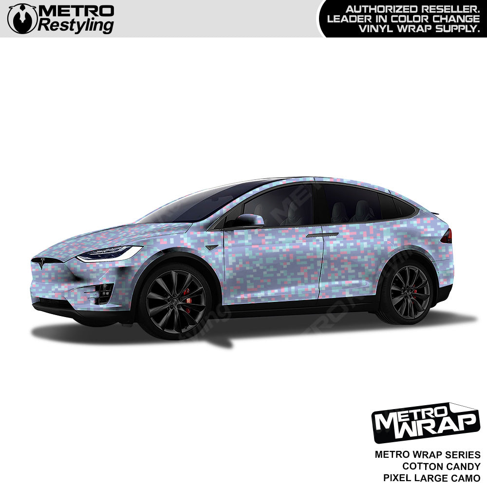Metro Wrap Large Pixel Cotton Candy Camouflage Vinyl Film