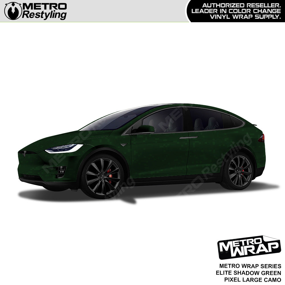 Metro Wrap Large Pixel Elite Shadow Green Camouflage Vinyl Film