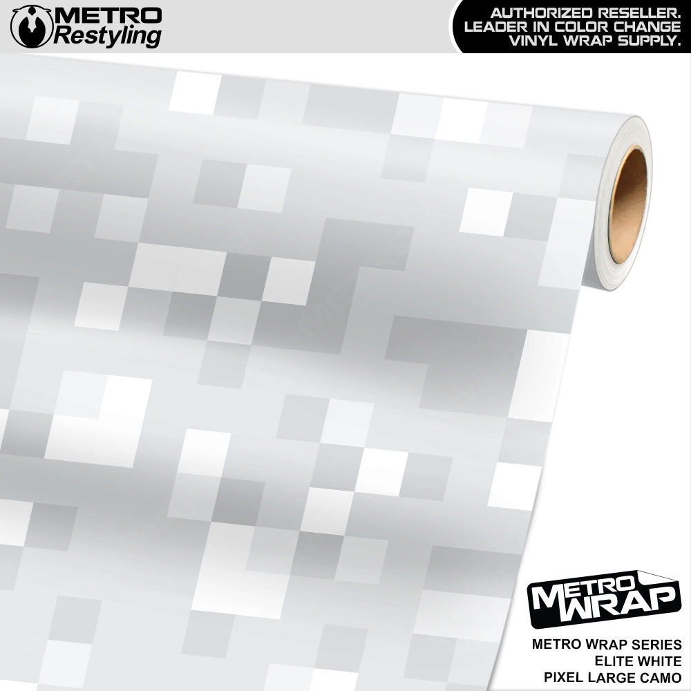 Metro Wrap Large Pixel Elite White Camouflage Vinyl Film
