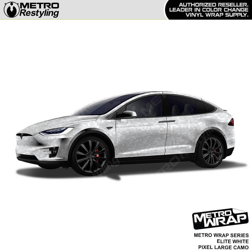 Metro Wrap Large Pixel Elite White Camouflage Vinyl Film