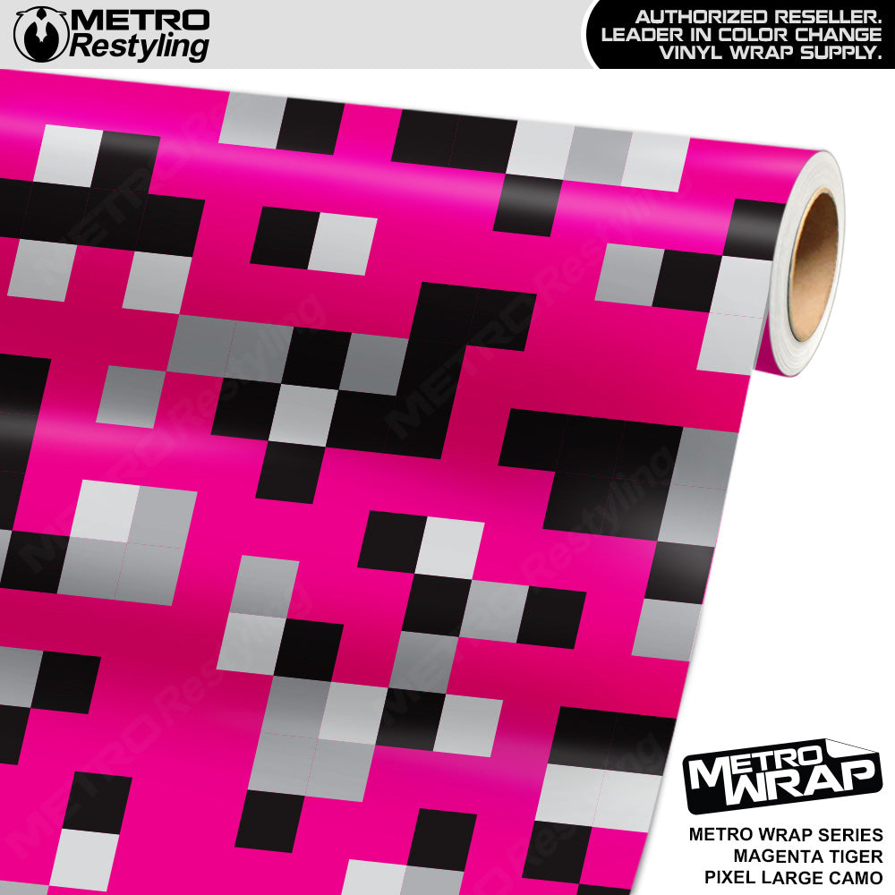 Metro Wrap Large Pixel Green Tiger Camouflage Vinyl Film
