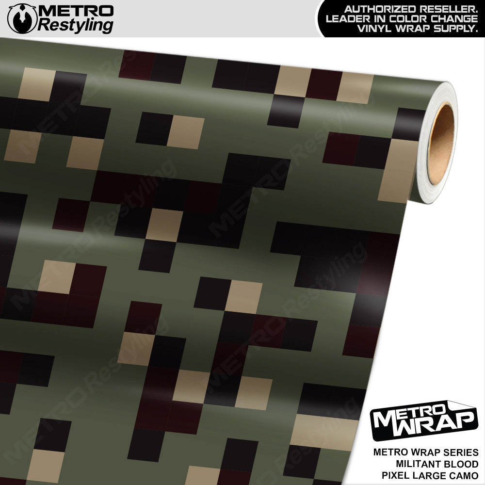 Metro Wrap Large Pixel Militant Blood Camouflage Vinyl Film