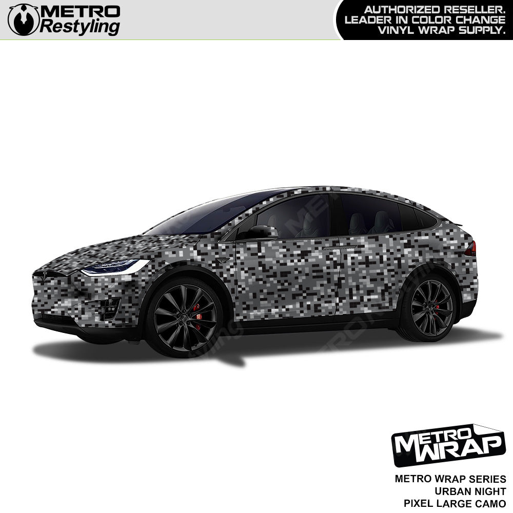 Metro Wrap Large Pixel Urban Night Camouflage Vinyl Film