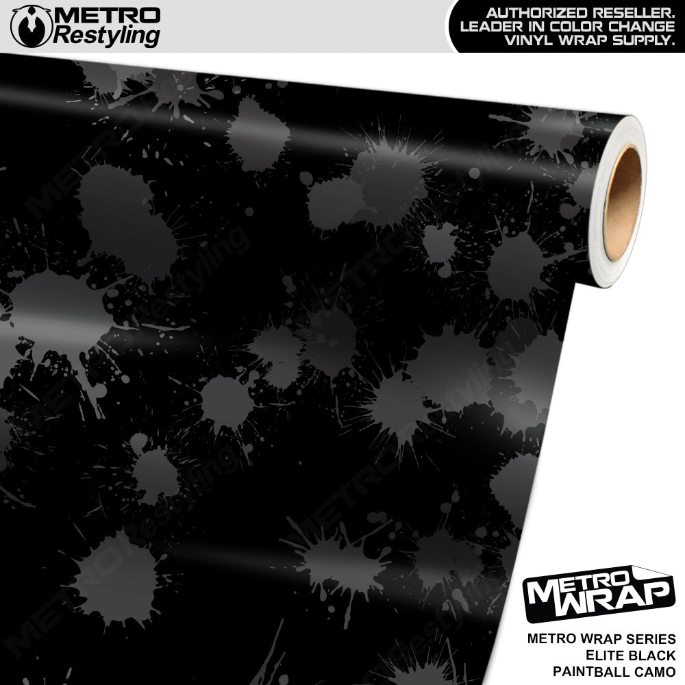 Metro Wrap Paintball Elite Black Camouflage Vinyl Film