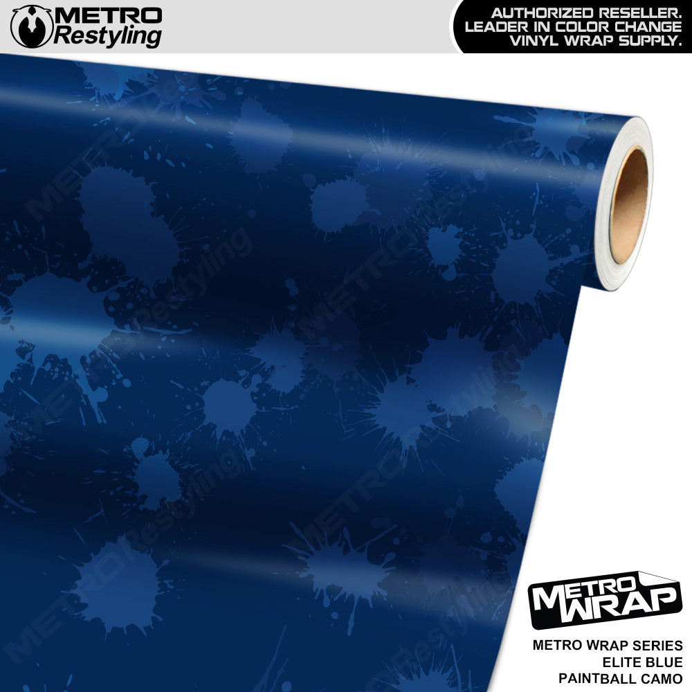 Metro Wrap Paintball Elite Blue Camouflage Vinyl Film