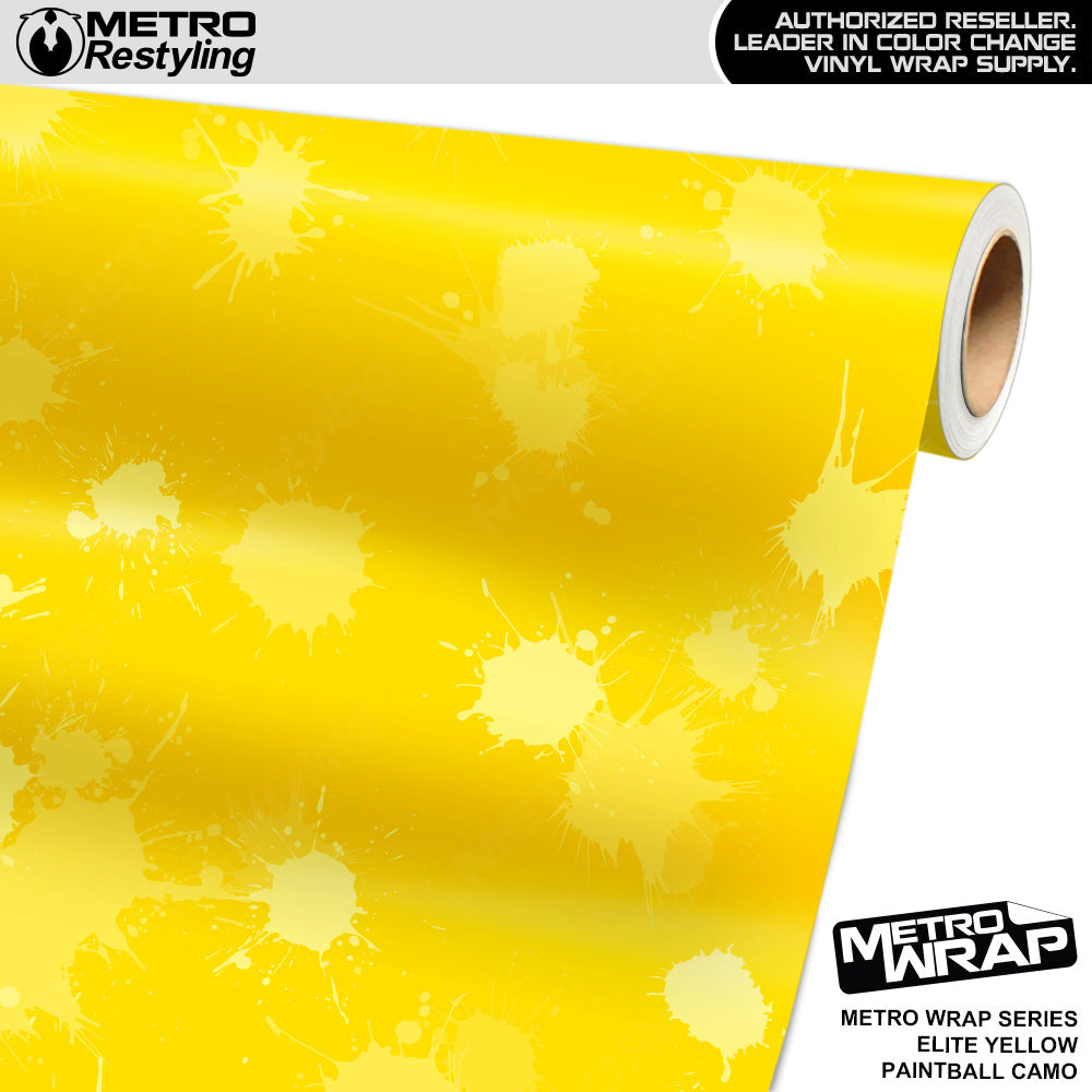 Metro Wrap Paintball Elite Yellow Camouflage Vinyl Film