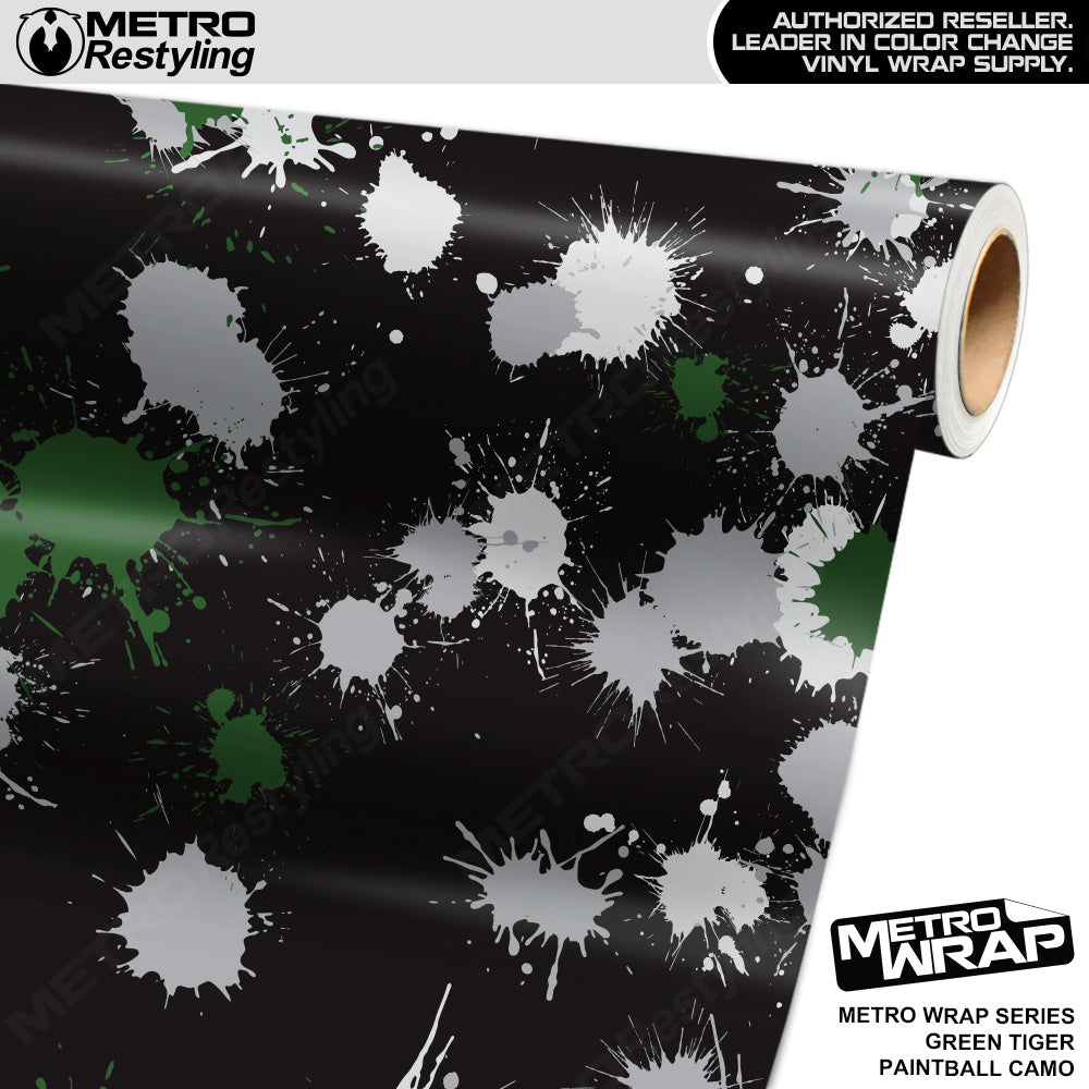 Metro Wrap Paintball Green Tiger Camouflage Vinyl Film