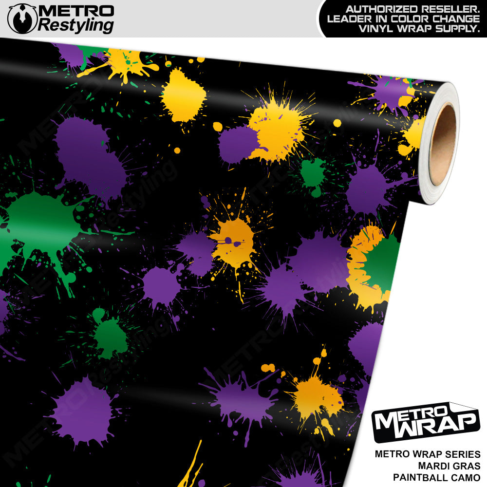 Metro Wrap Paintball Mardi Gras Camouflage Vinyl Film