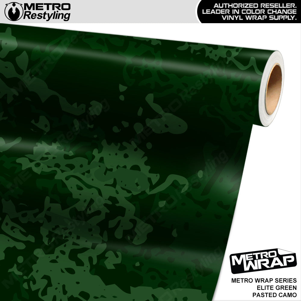 Metro Wrap Pasted Elite Green Camouflage Vinyl Film