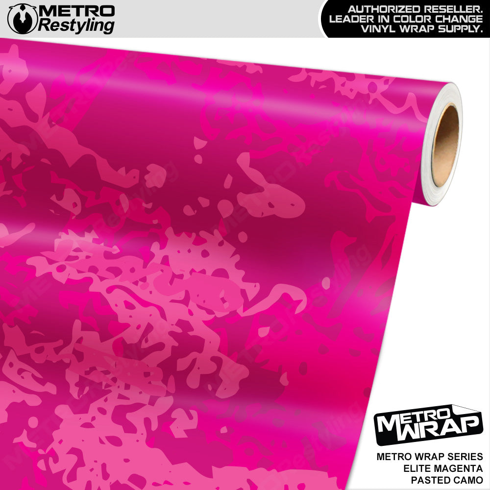 Metro Wrap Pasted Elite Magenta Camouflage Vinyl Film