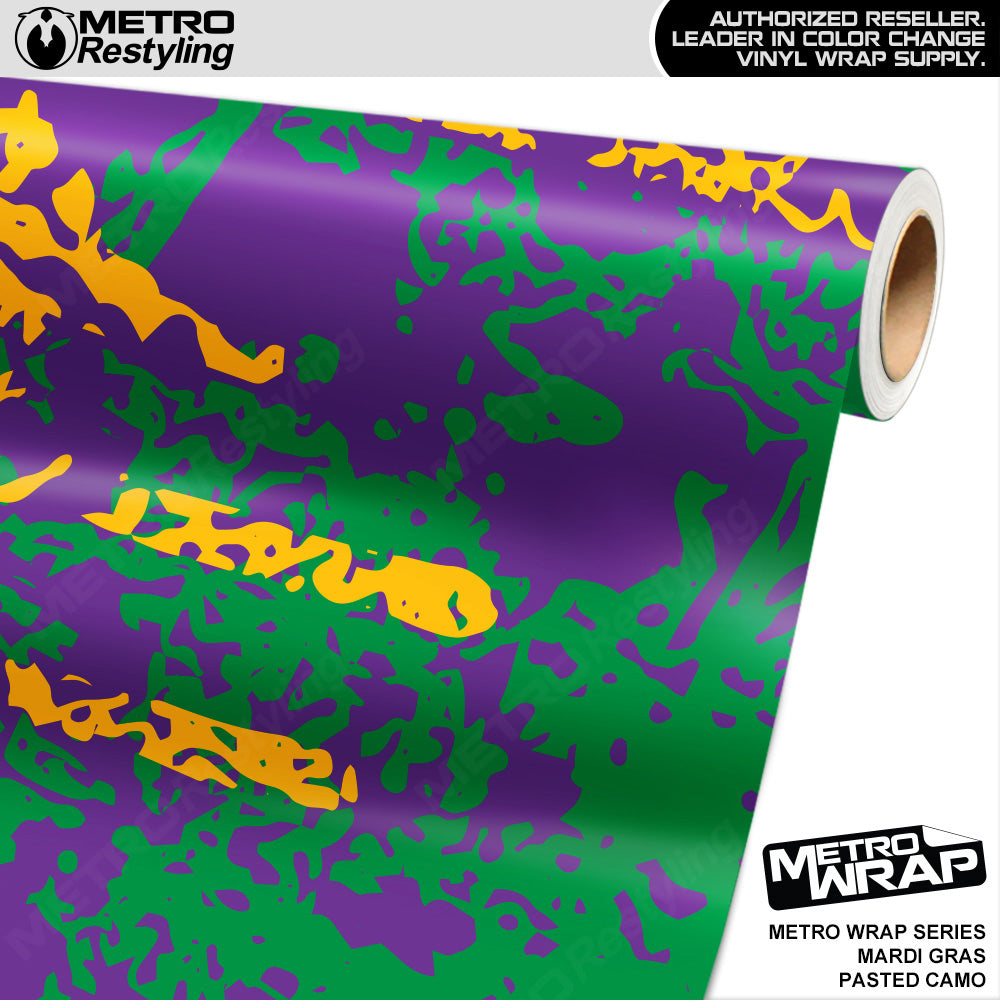Metro Wrap Pasted Mardi Gras Camouflage Vinyl Film