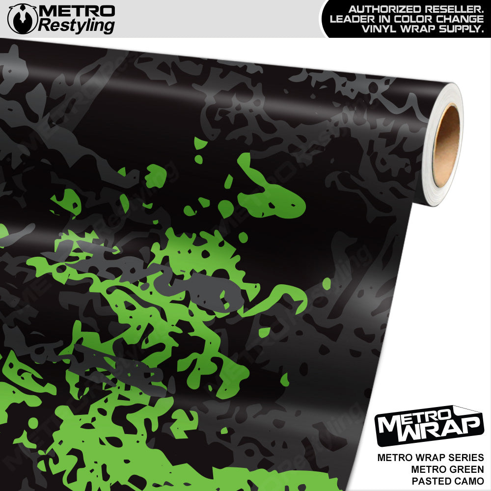 Metro Wrap Pasted Metro Green Camouflage Vinyl Film