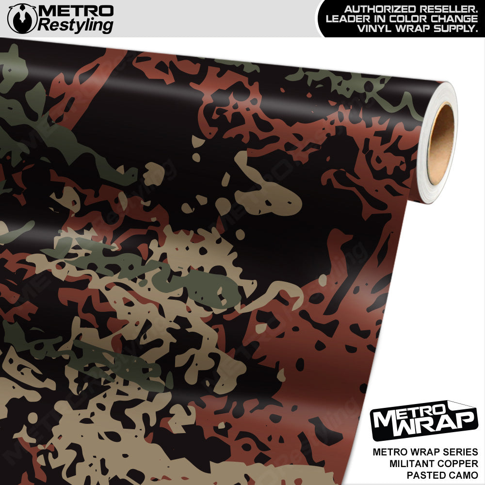 Metro Wrap Pasted Militant Copper Camouflage Vinyl Film