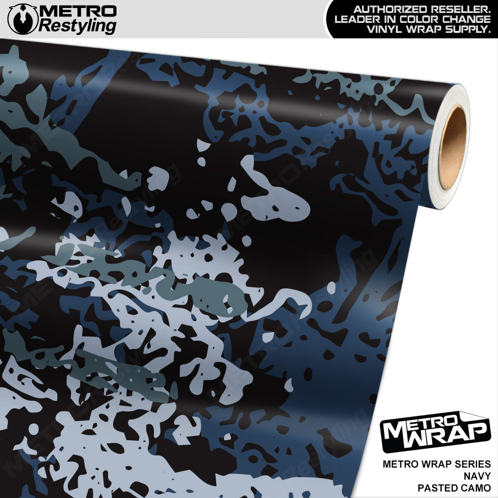 Metro Wrap Pasted Navy Camouflage Vinyl Film