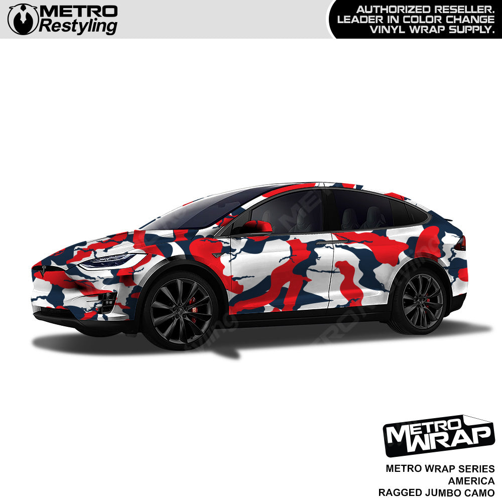 Metro Wrap Jumbo Ragged America Camouflage Vinyl Film