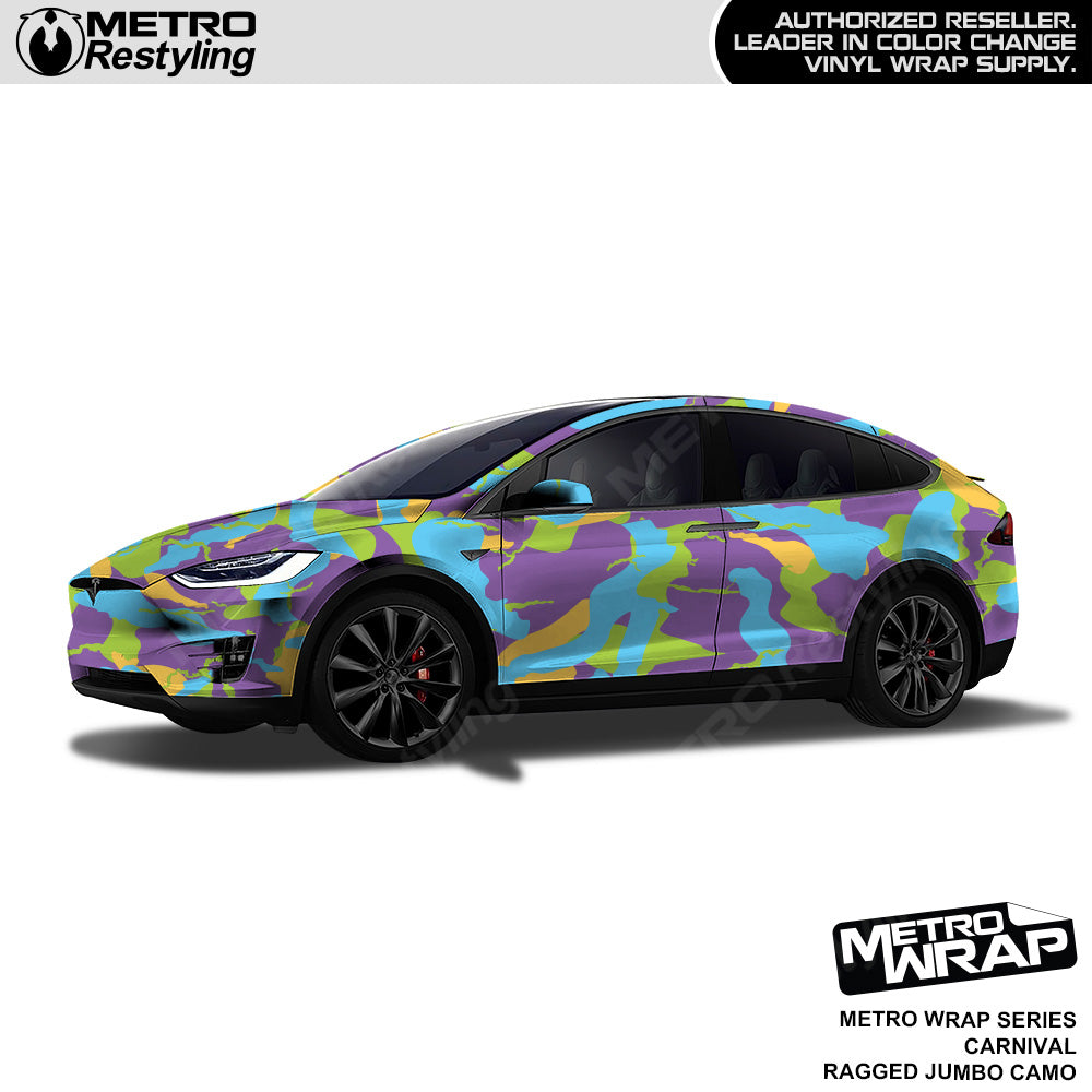 Metro Wrap Jumbo Ragged Carnival Camouflage Vinyl Film