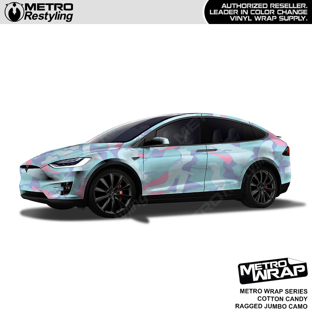 Metro Wrap Jumbo Ragged Cotton Candy Camouflage Vinyl Film