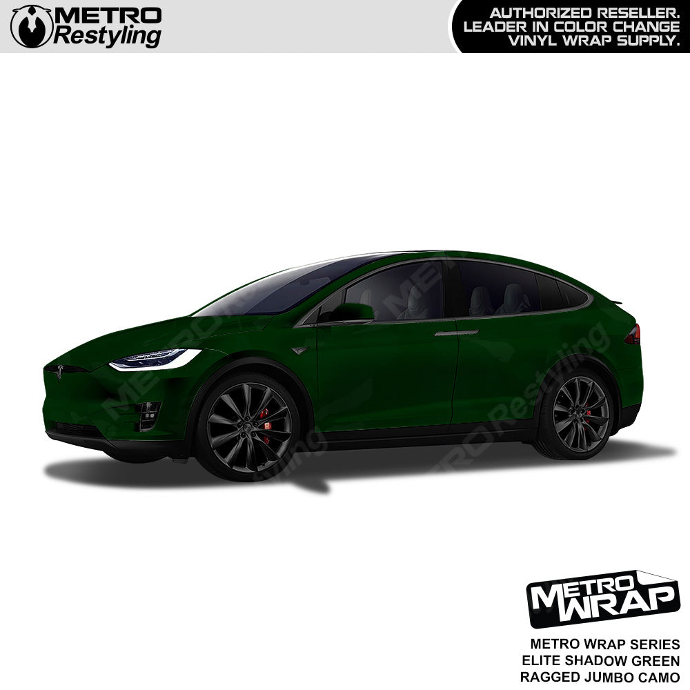 Metro Wrap Jumbo Ragged Elite Shadow Green Camouflage Vinyl Film