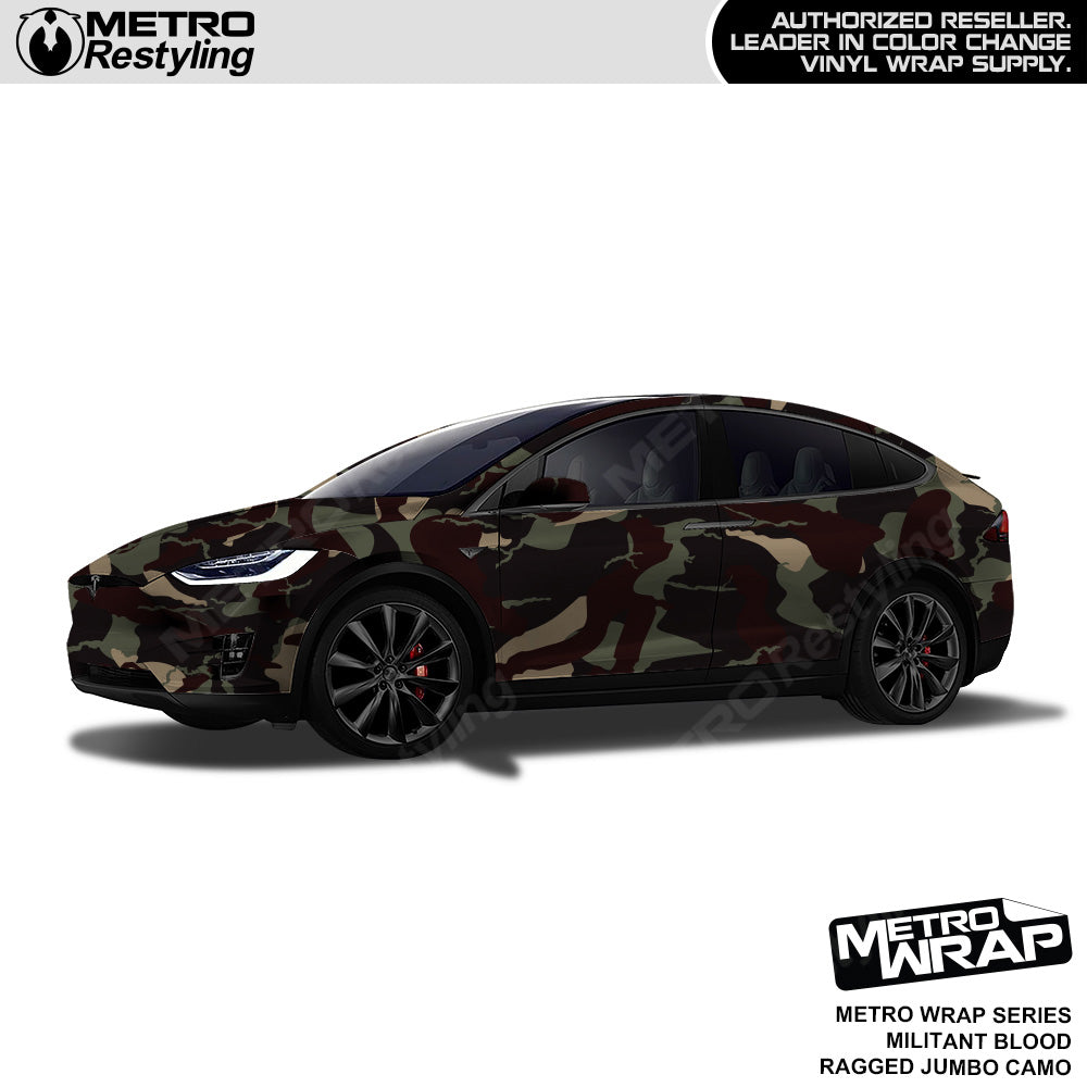 Metro Wrap Jumbo Ragged Militant Blood Camouflage Vinyl Film