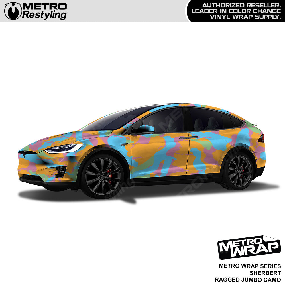Metro Wrap Jumbo Ragged Sherbert Camouflage Vinyl Film