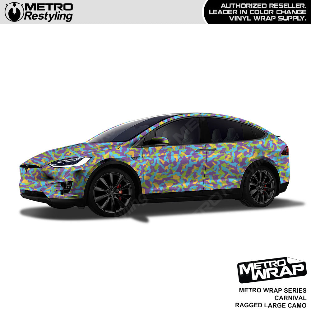 Metro Wrap Large Ragged Carnival Camouflage Vinyl Film