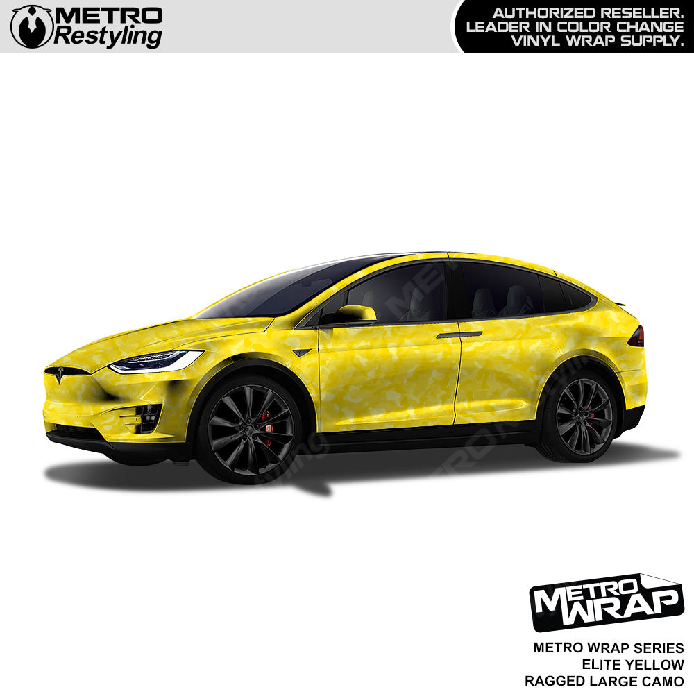 Metro Wrap Large Ragged Elite Yellow Camouflage Vinyl Film
