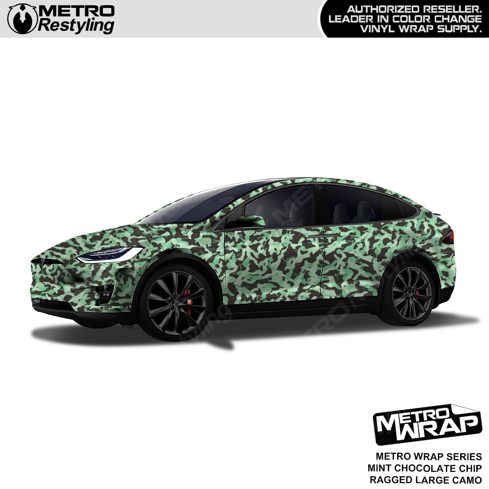 Metro Wrap Large Ragged Mint Chocolate Chip Camouflage Vinyl Film