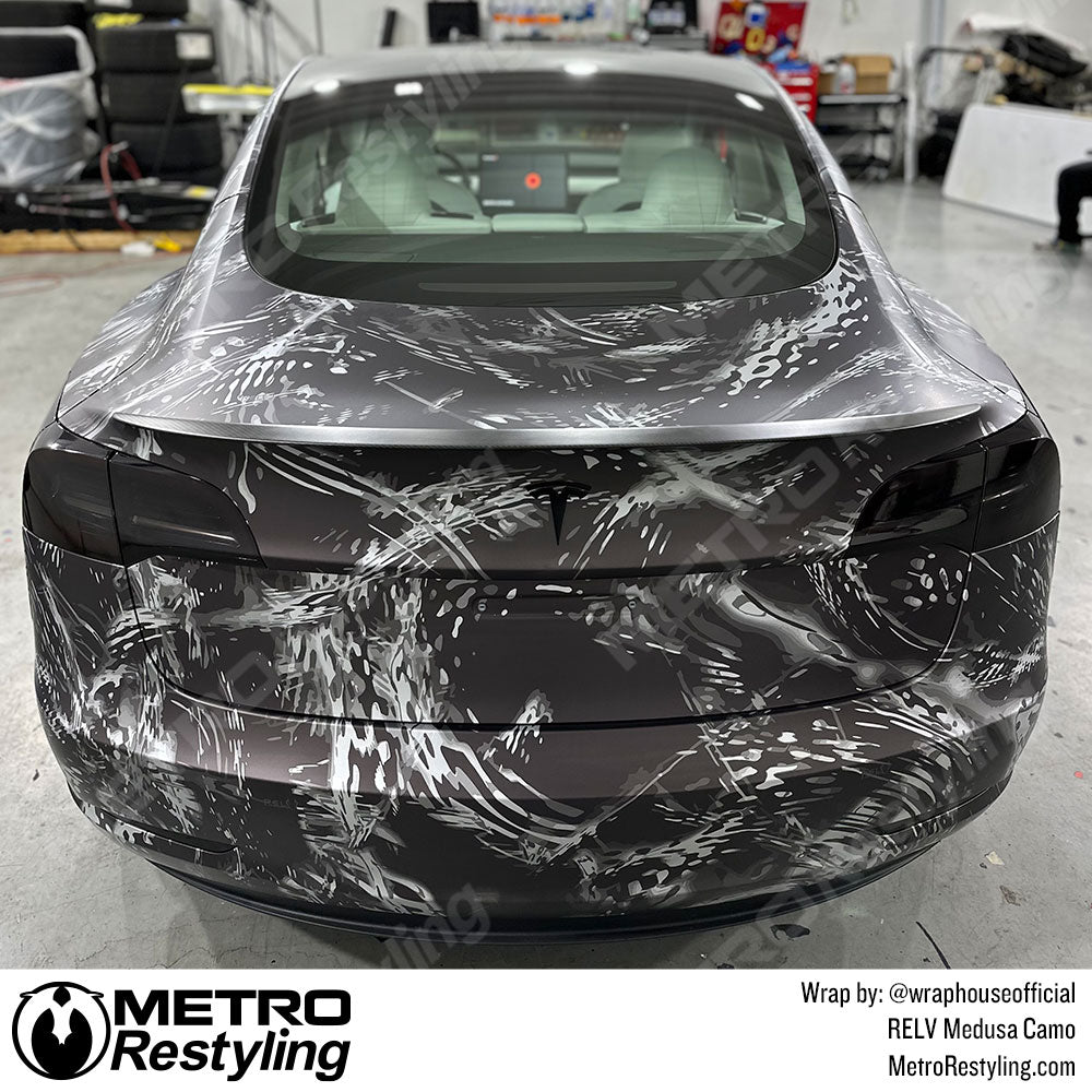 RELV Medusa Camo Tesla Wrap