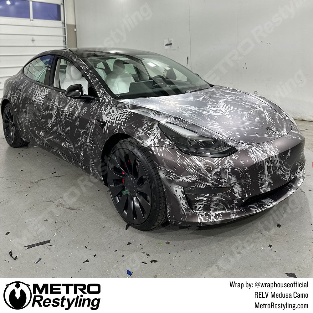 RELV Medusa Camo Tesla Wrap