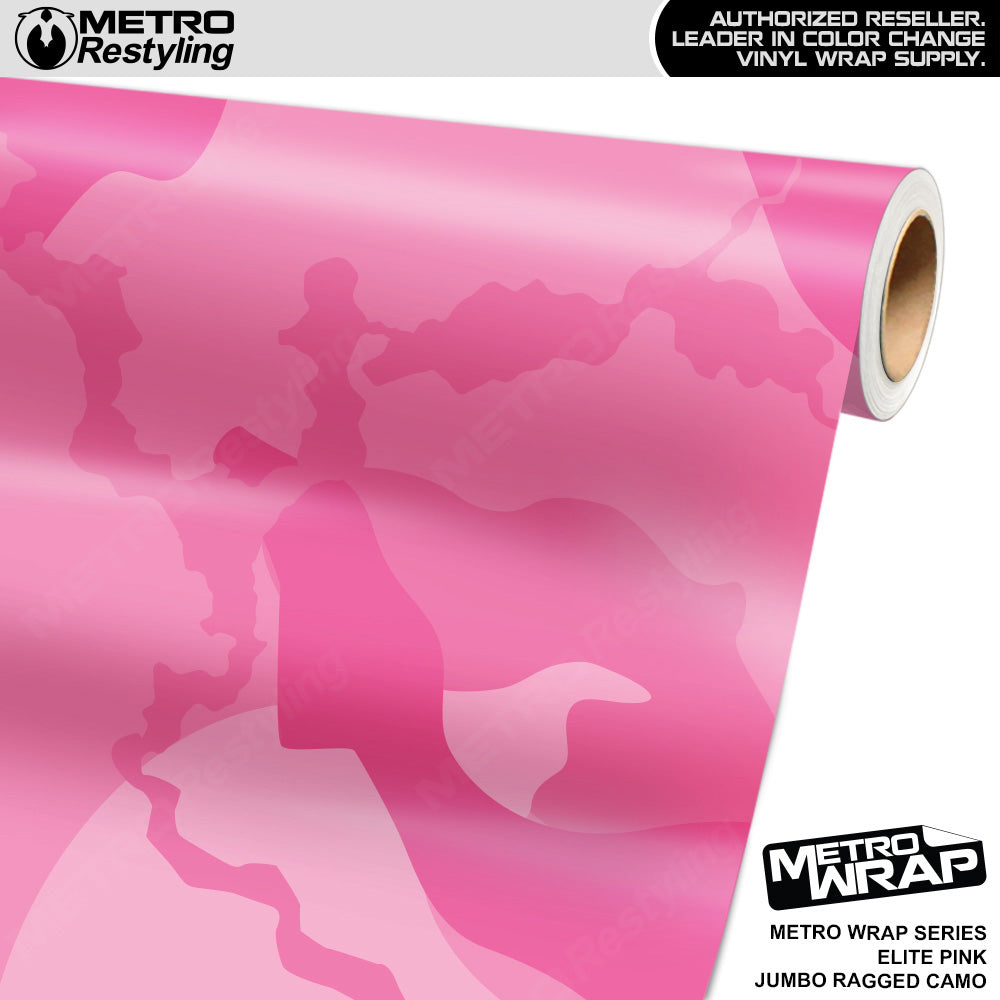 Metro Wrap Jumbo Ragged Elite Pink Camouflage Vinyl Film