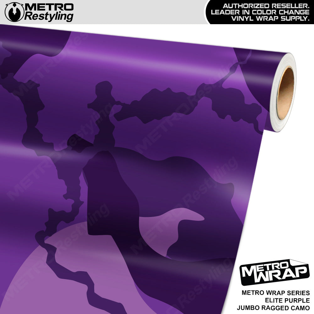 Metro Wrap Jumbo Ragged Elite Purple Camouflage Vinyl Film