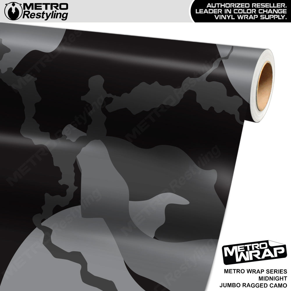 Metro Wrap Jumbo Ragged Midnight Camouflage Vinyl Film