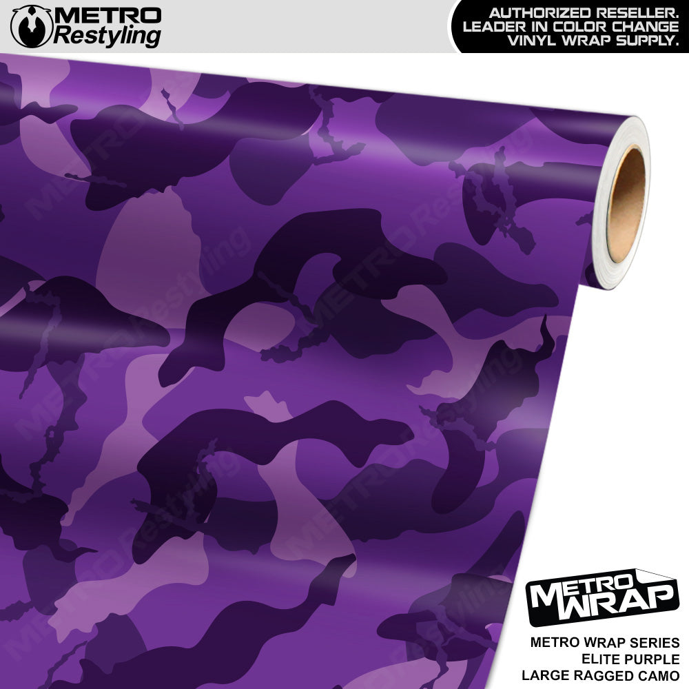 Metro Wrap Large Ragged Elite Purple Camouflage Vinyl Film
