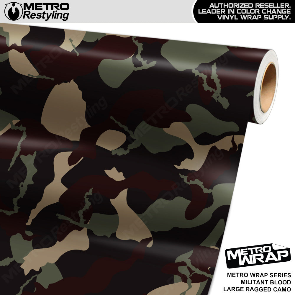Metro Wrap Large Ragged Militant Blood Camouflage Vinyl Film