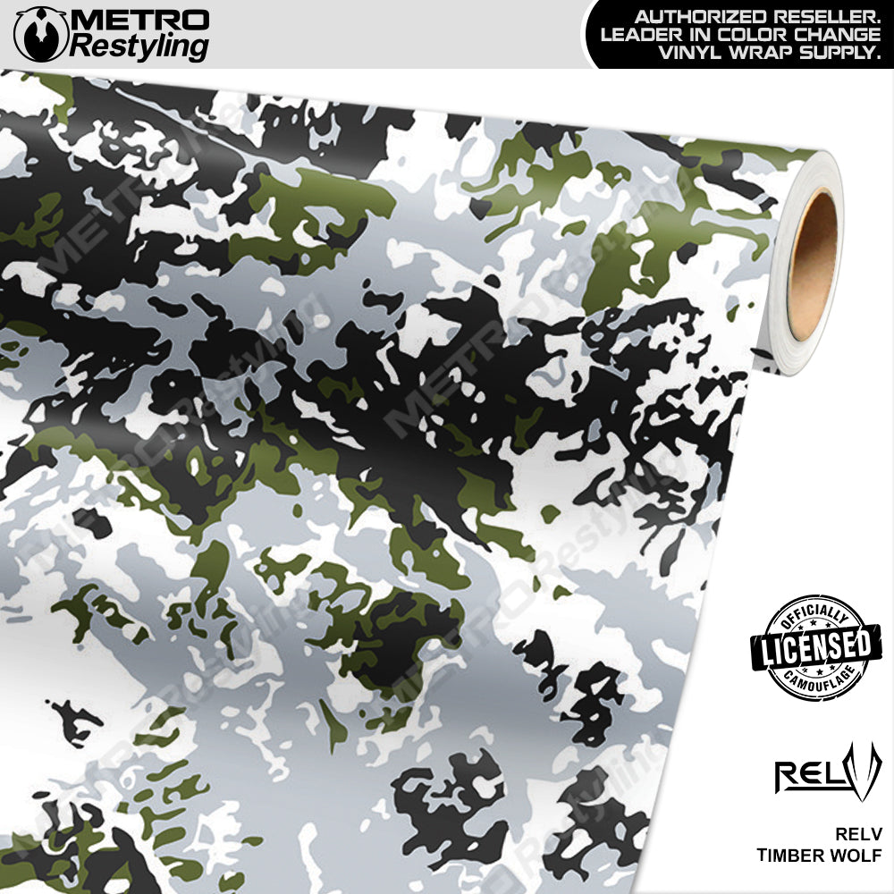 RELV Timber Wolf Camouflage Vinyl Wrap Film