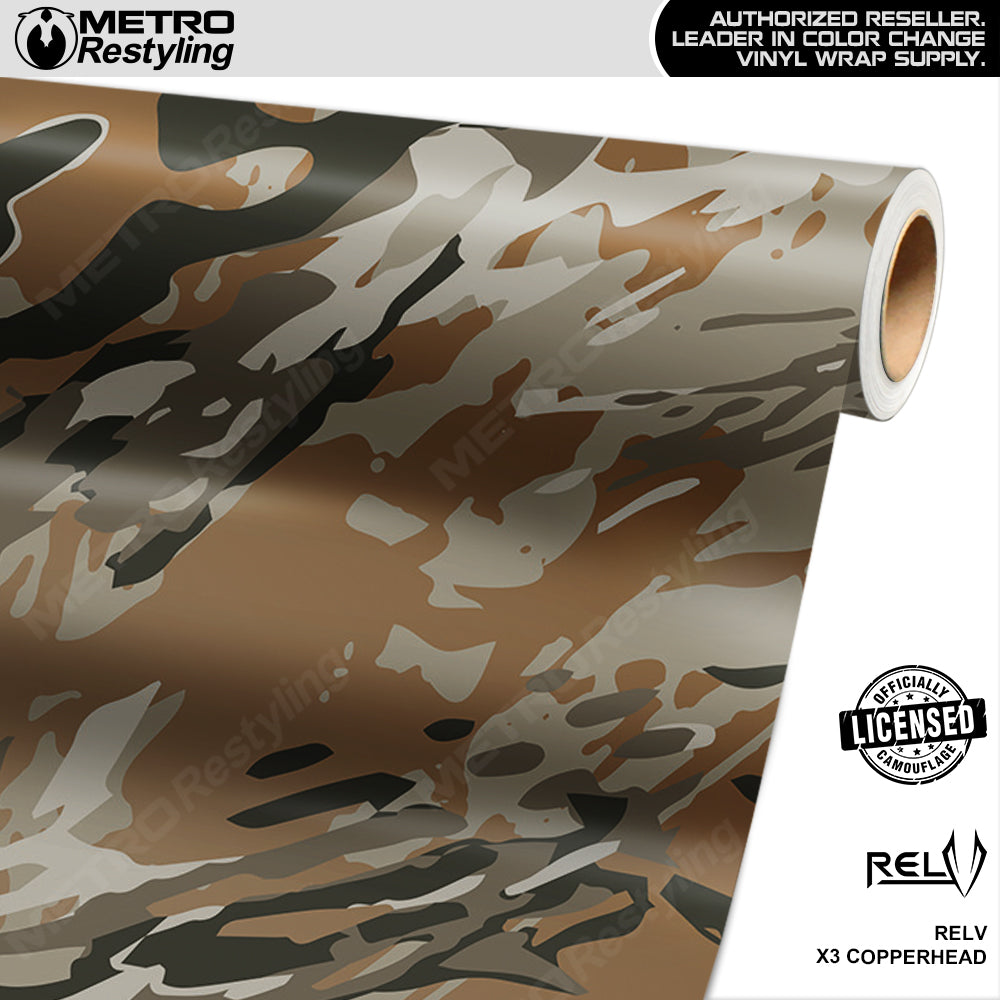 RELV X3 Copperhead Camouflage Vinyl Wrap Film