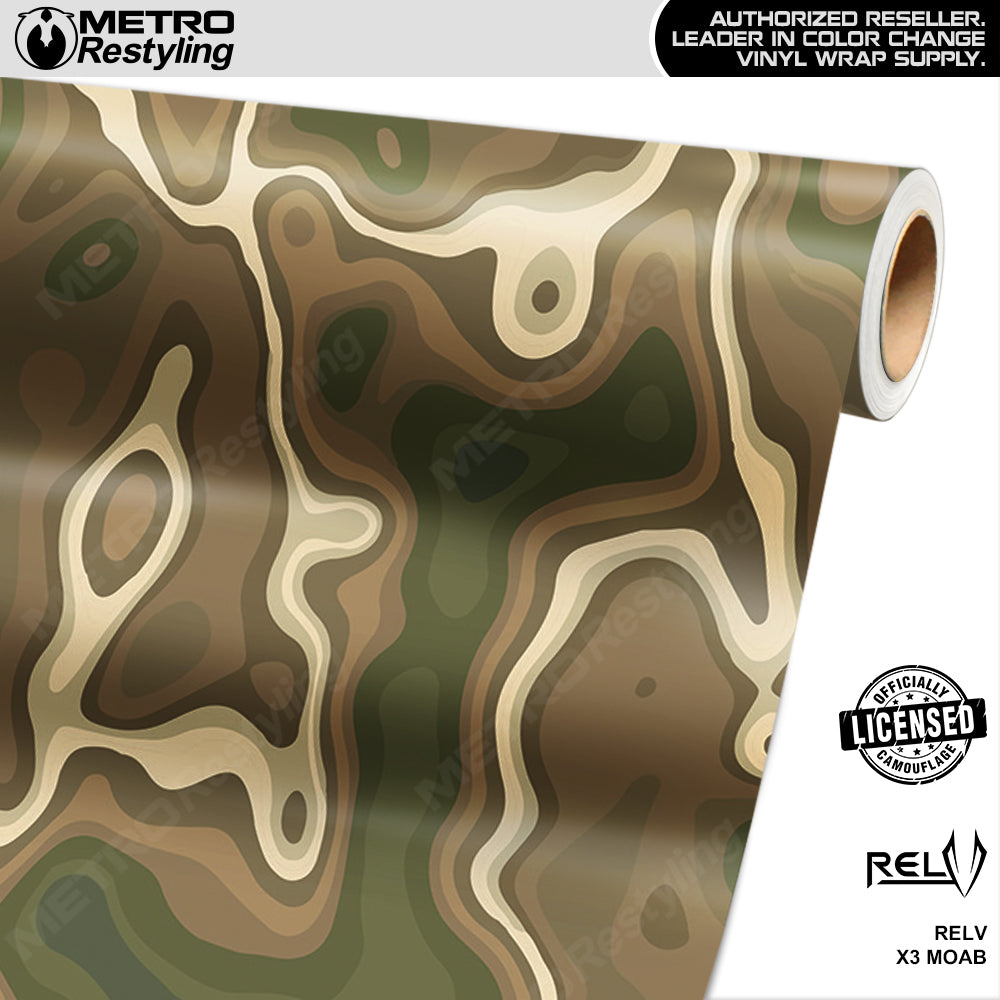 RELV X3 Moab Camouflage Vinyl Wrap Film