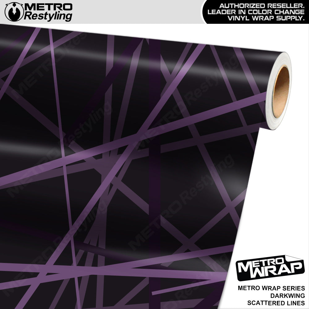 Metro Wrap Scattered Lines Darkwing Vinyl Film