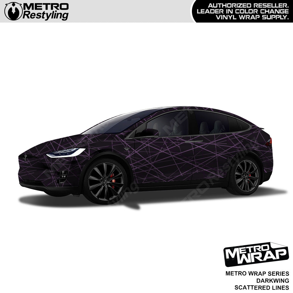 Metro Wrap Scattered Lines Darkwing Vinyl Film