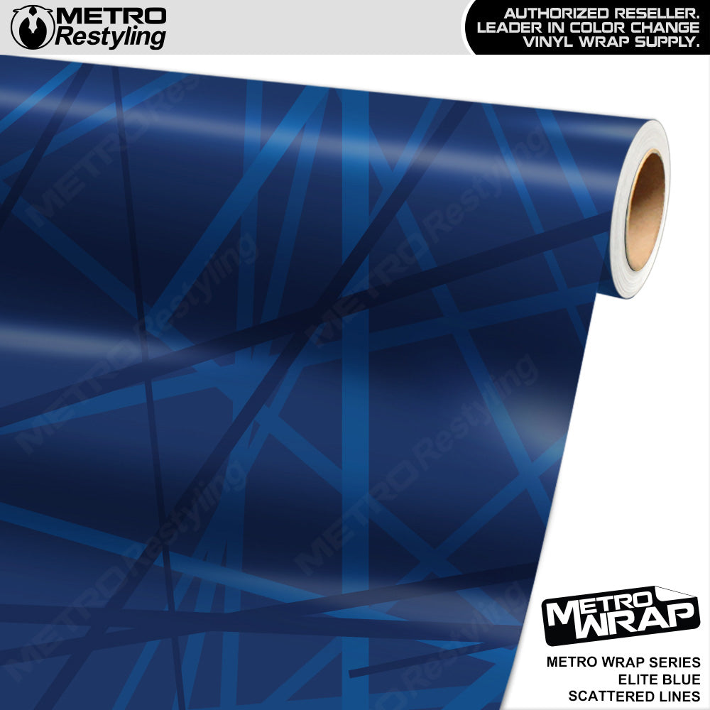 Metro Wrap Scattered Lines Elite Blue Vinyl Film